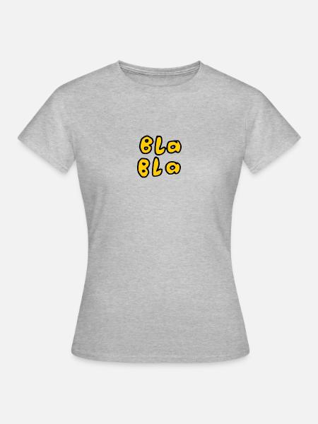 Bla Bla - Frauen T-Shirt - Grau meliert