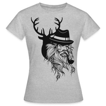 The Noel. - Frauen T-Shirt - Grau meliert - Vorne - AI Model Female 172 dark (172cm)