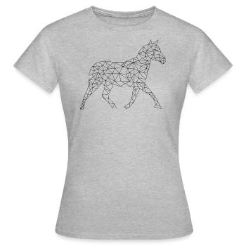 Horse - Women's T-Shirt - heather grey - Front - AI Model Female 172 dark (172cm)