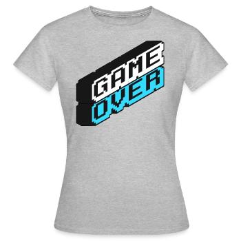 Game Over Gaming Gaming Arcade - Women's T-Shirt - heather grey - Front - AI Model Female 172 dark (172cm)