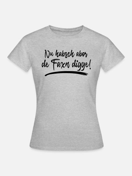 Sachsen Sprüche Wut Shirt auf sächsisch für Ossis - Frauen T-Shirt - Grau meliert