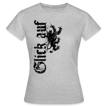 Glick sur les monts Métallifères Armoiries Erzgebirger Saxe - T-shirt Femme - gris chiné - Devant - AI Model Female 172 dark (172cm)