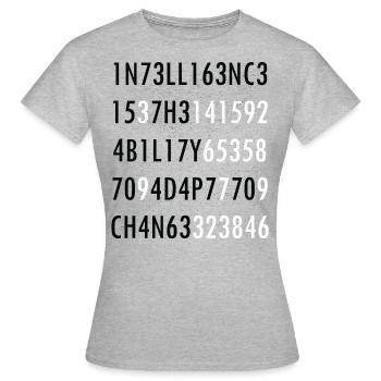Intelligence-Citation from Science Intelligence Nerd - Women's T-Shirt - heather grey - Front - AI Model Female 172 dark (172cm)