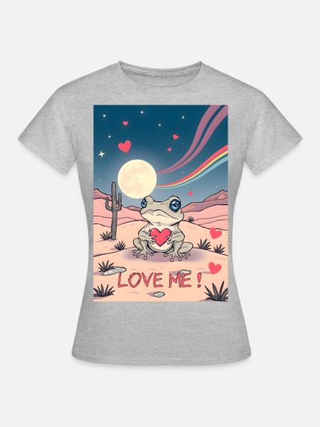 Love Me! Kröte Nr.2 - Frauen T-Shirt - Grau meliert