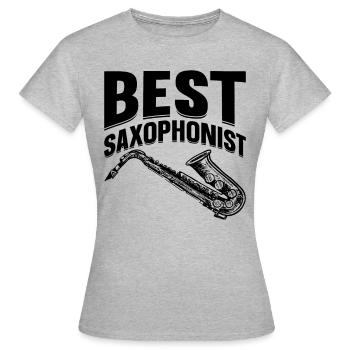 Best Saxophonist Saxophone Music Lover Best Saxoph - Frauen T-Shirt - Grau meliert - Vorne - AI Model Female 172 dark (172cm)