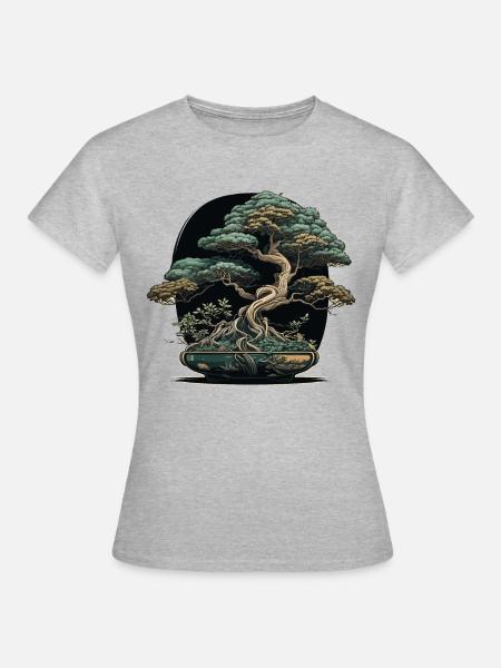 Perfekter Bonsai - Frauen T-Shirt - Grau meliert