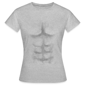 Wet shirt - Women's T-Shirt - heather grey - Front - AI Model Female 172 dark (172cm)