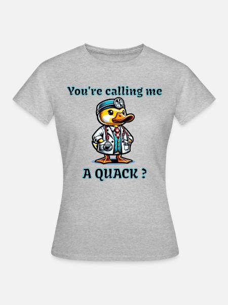 Quack Enten Design - Frauen T-Shirt - Grau meliert