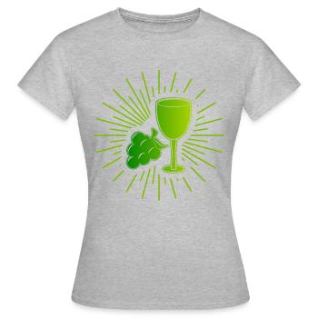 Vignes - T-shirt Femme - gris chiné - Devant - AI Model Female 172 dark (172cm)