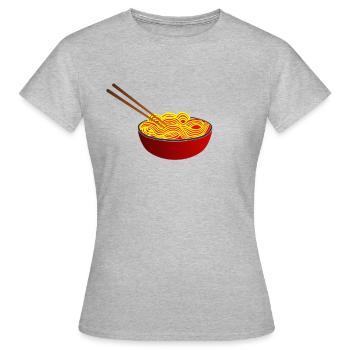 Ramen Chopsticks Asian Noodles - Women's T-Shirt - heather grey - Front - AI Model Female 172 dark (172cm)