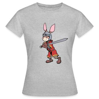 In Armor with Longsword - Rabbit - Women's T-Shirt - heather grey - Front - AI Model Female 172 dark (172cm)