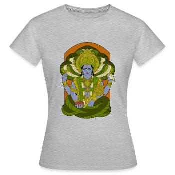 Dieu hindou - Vishnu - T-shirt Femme - gris chiné - Devant - AI Model Female 172 dark (172cm)