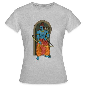 Dieu hindou - Rama - T-shirt Femme - gris chiné - Devant - AI Model Female 172 dark (172cm)