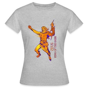 Roi des Dieux - Zeus - T-shirt Femme - gris chiné - Devant - AI Model Female 172 dark (172cm)