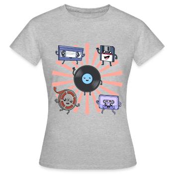 Record et amis - N’oubliez jamais - T-shirt Femme - gris chiné - Devant - AI Model Female 172 dark (172cm)