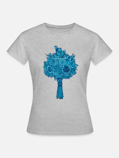 Blumenstrauß - Frauen T-Shirt - Grau meliert