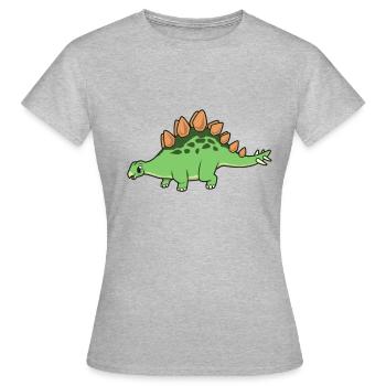 Kawaii Stegosaurus - T-shirt Femme - gris chiné - Devant - AI Model Female 172 dark (172cm)