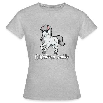Pferdeliebhaber - Appaloosa Daddy - Frauen T-Shirt - Grau meliert - Vorne - AI Model Female 172 dark (172cm)