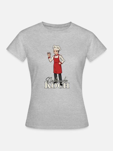 Junge Nachwuchs Koch - Frauen T-Shirt - Grau meliert