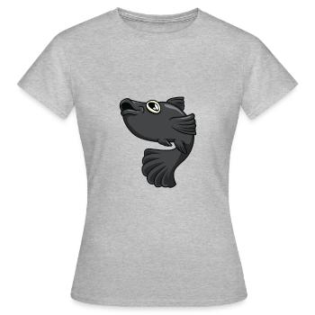 Kawaii Black Molly - T-shirt Femme - gris chiné - Devant - AI Model Female 172 dark (172cm)