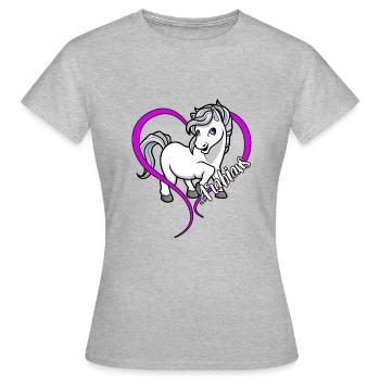 Pferdeliebhaber - Araber - Frauen T-Shirt - Grau meliert - Vorne - AI Model Female 172 dark (172cm)