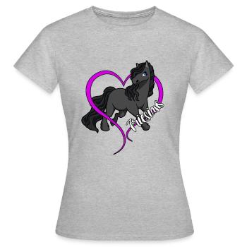 Horse lovers - Frisians - Women's T-Shirt - heather grey - Front - AI Model Female 172 dark (172cm)