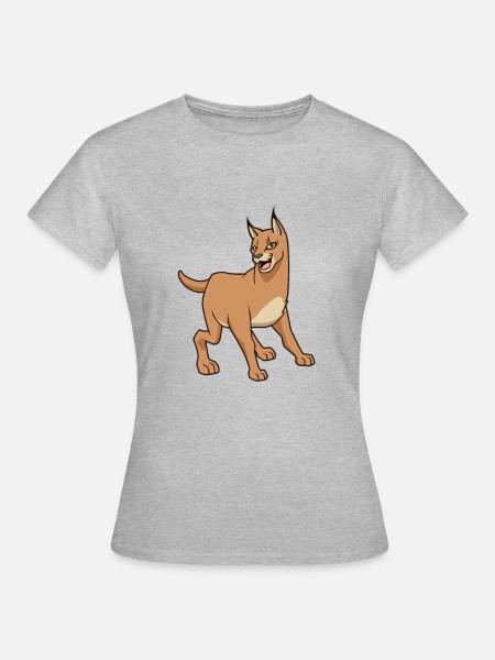 Kawaii Karakal - Frauen T-Shirt - Grau meliert