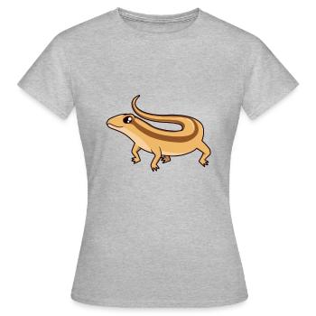 Scinque à rouleaux tachetés Kawaii - T-shirt Femme - gris chiné - Devant - AI Model Female 172 dark (172cm)
