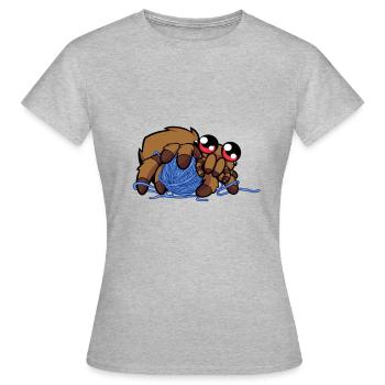Süße Kawaii Spinne - Frauen T-Shirt - Grau meliert - Vorne - AI Model Female 172 dark (172cm)