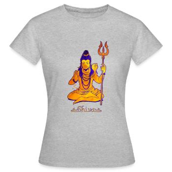 Dieu hindou - Shiva - T-shirt Femme - gris chiné - Devant - AI Model Female 172 dark (172cm)