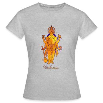 Dieu hindou - Vishnu - T-shirt Femme - gris chiné - Devant - AI Model Female 172 dark (172cm)