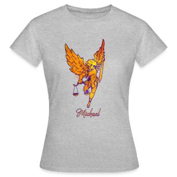 Archange Michel - T-shirt Femme - gris chiné - Devant - AI Model Female 172 dark (172cm)