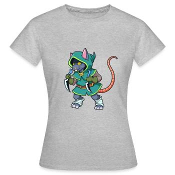 Jeu de rôle Personnage - Voleur - Voleur - Rat - T-shirt Femme - gris chiné - Devant - AI Model Female 172 dark (172cm)