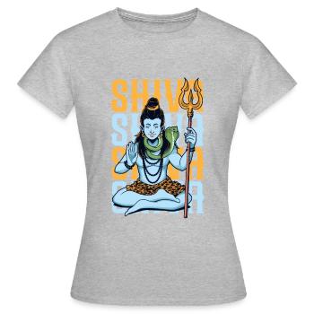 Dieu hindou - Shiva - T-shirt Femme - gris chiné - Devant - AI Model Female 172 dark (172cm)