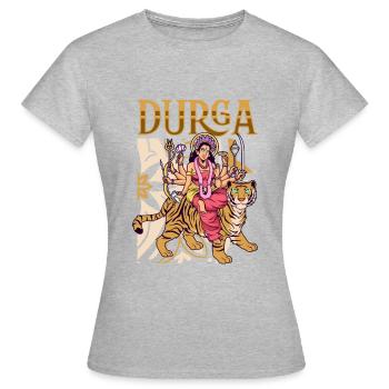 Dieu hindou - Durga - T-shirt Femme - gris chiné - Devant - AI Model Female 172 dark (172cm)