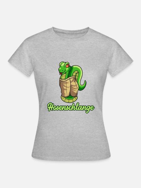 Hosenschlange - Frauen T-Shirt - Grau meliert