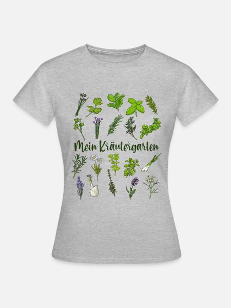 Mon jardin d’herbes aromatiques - Herbes aromatiques - T-shirt Femme - gris chiné