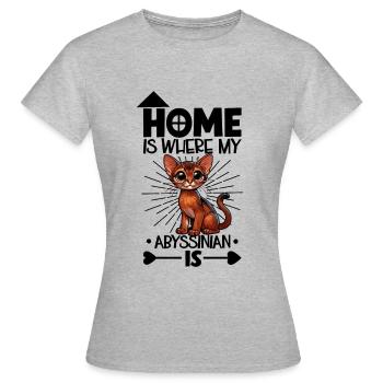 Page d’accueil - Abyssin - T-shirt Femme - gris chiné - Devant - AI Model Female 172 dark (172cm)