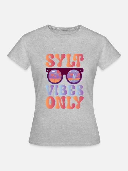 Gute Stimmung auf Sylt - Frauen T-Shirt - Grau meliert