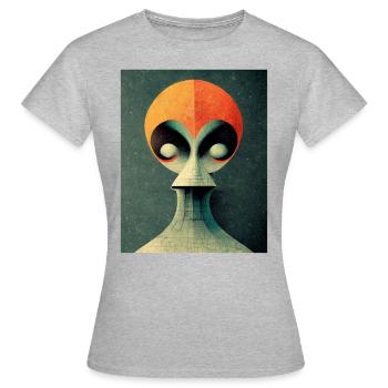 Alinen bauhaus Vintage Style v2 - Frauen T-Shirt - Grau meliert - Vorne - AI Model Female 172 dark (172cm)