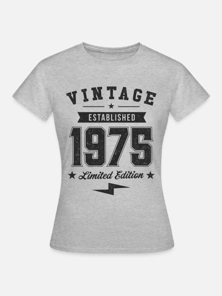 Jahrgang 1975 - Frauen T-Shirt - Grau meliert