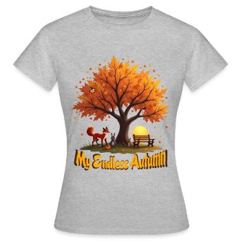My Endless Autumn - Women's T-Shirt - heather grey - Front - AI Model Female 172 dark (172cm)