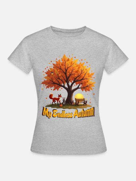 Mein endloser Herbst - Frauen T-Shirt - Grau meliert