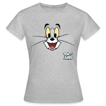 Tom Et Jerry Costume De Tom - T-shirt Femme - gris chiné - Devant - AI Model Female 172 dark (172cm)
