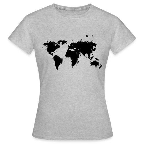 Weltkarte Splash - Frauen T-Shirt