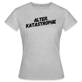Ancienne catastrophe sur le chantier - T-shirt Femme - gris chiné - Devant - AI Model Female 172 dark (172cm)