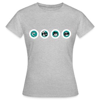 Running away from Koko Vol3 - Women's T-Shirt - heather grey - Front - AI Model Female 172 dark (172cm)
