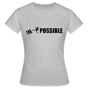 IMPOSSIBLE - T-shirt Femme - gris chiné - Devant - AI Model Female 172 dark (172cm)