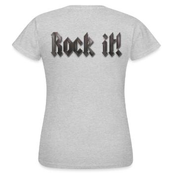 rock it! - Women's T-Shirt - heather grey - Back - AI Model Female 172 dark (172cm)