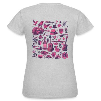 L’amour de la campagne - T-shirt Femme - gris chiné - Dos - AI Model Female 172 dark (172cm)